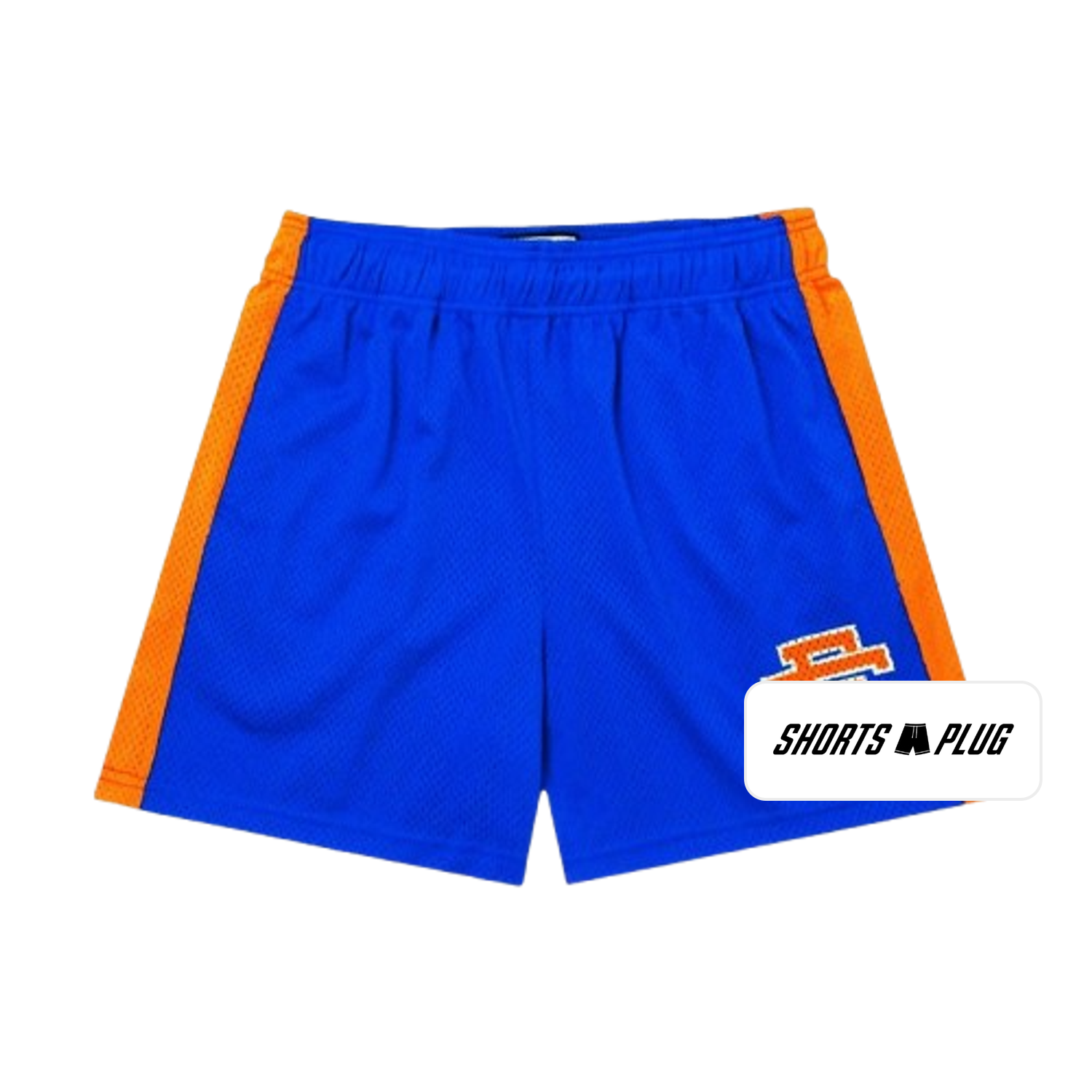 Royal Orange Side Stripe mesh shorts - front product view