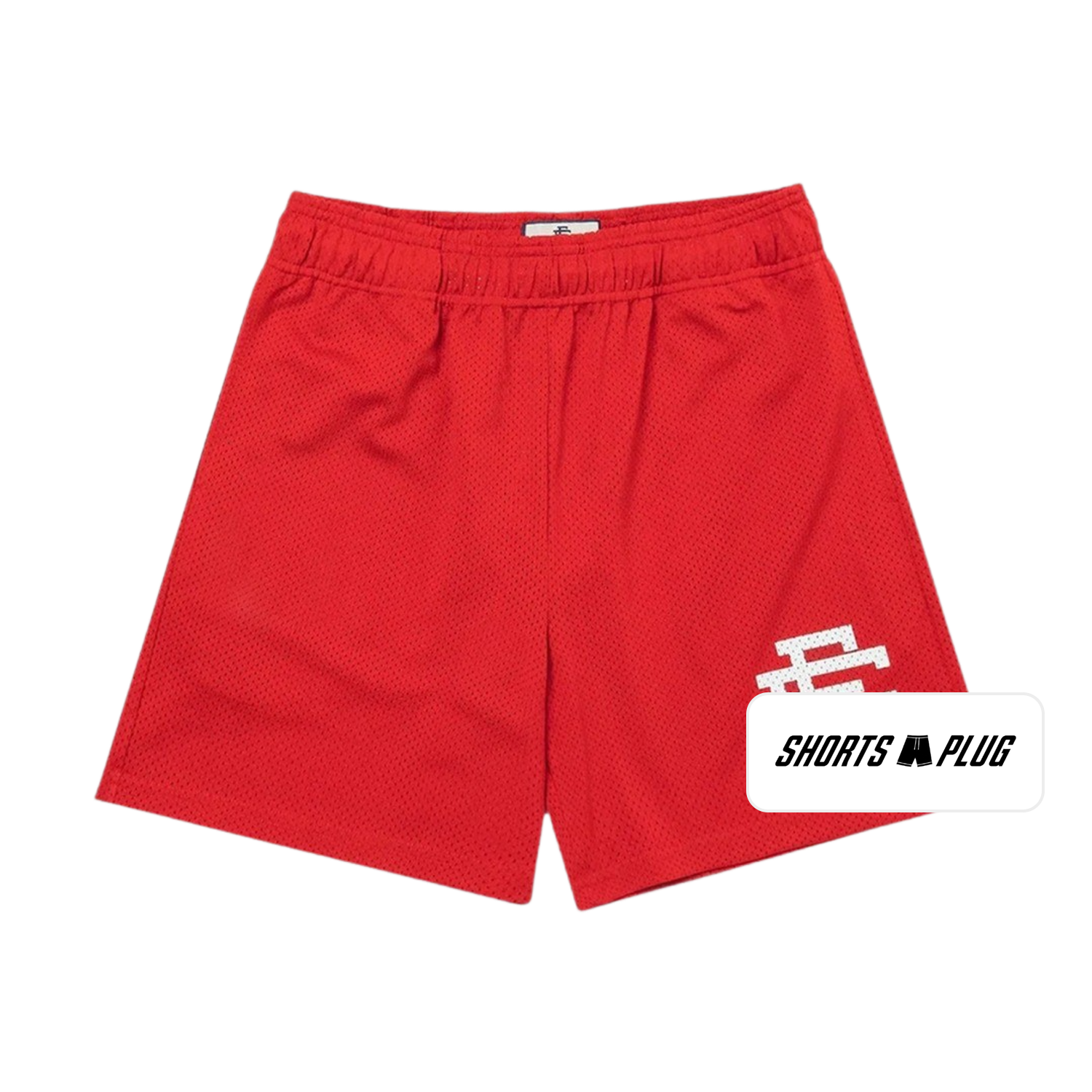 Scarlet Red mesh shorts - front product view