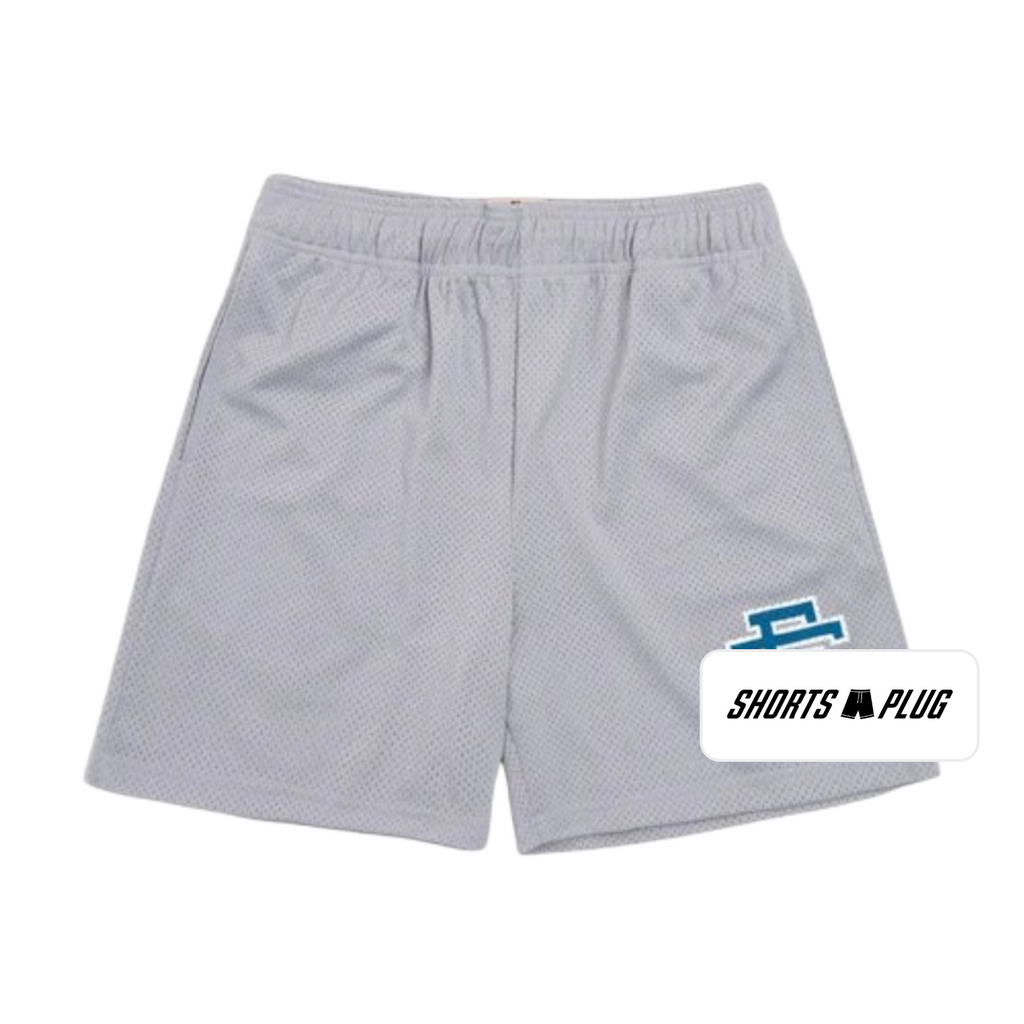 Silver Lilac mesh shorts - front product view