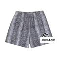 Silver Snakeskin mesh shorts - front product view