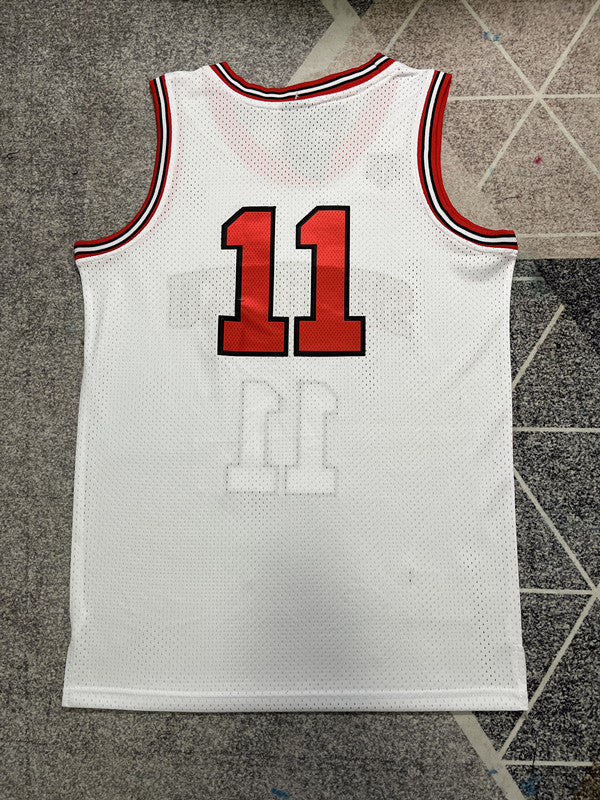Slam Dunk White Basketball Jersey #11 back view [SPMERGE:P266:back]