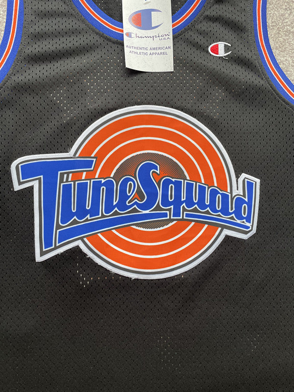 Black Space Jam basketball jersey, front graphic detail