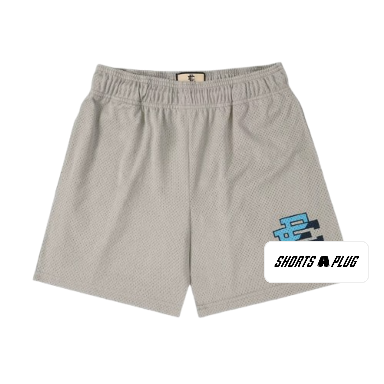 Stone Grey mesh shorts - front product view