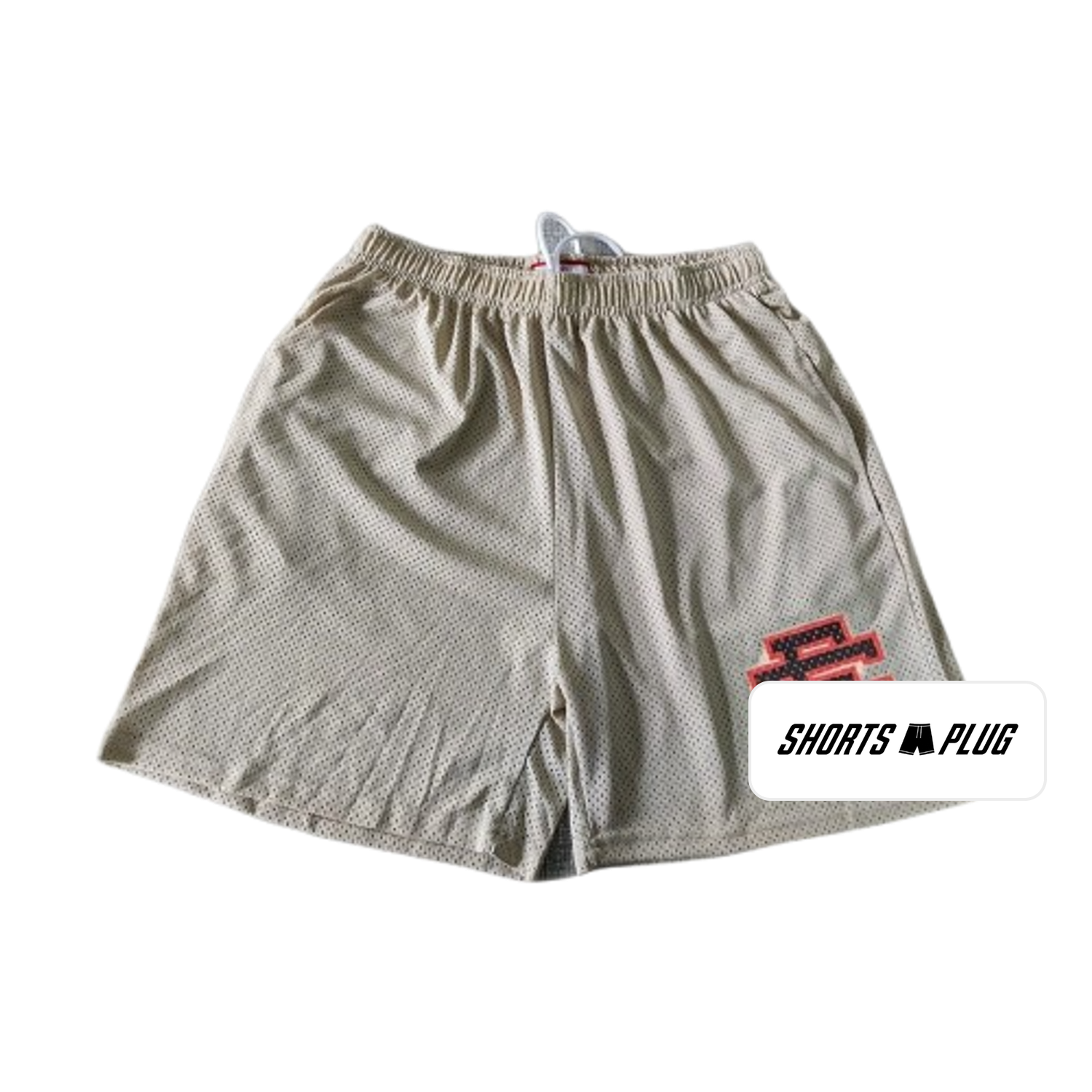 Stone Silver mesh shorts - front product view