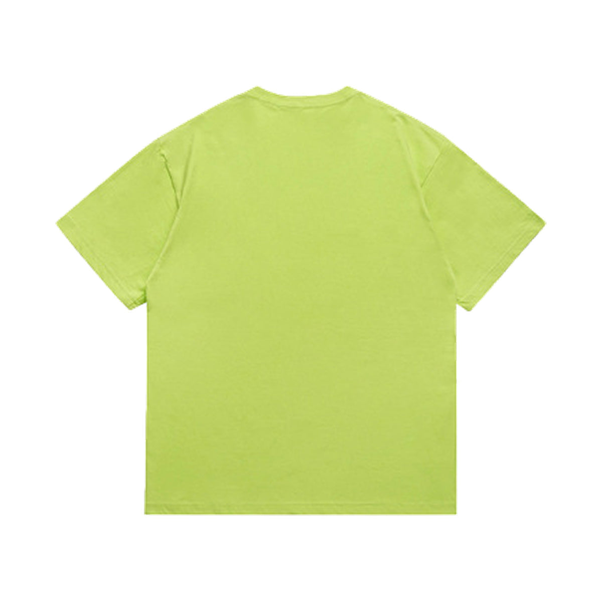 Lime Green graphic T-shirt, plain back, back view