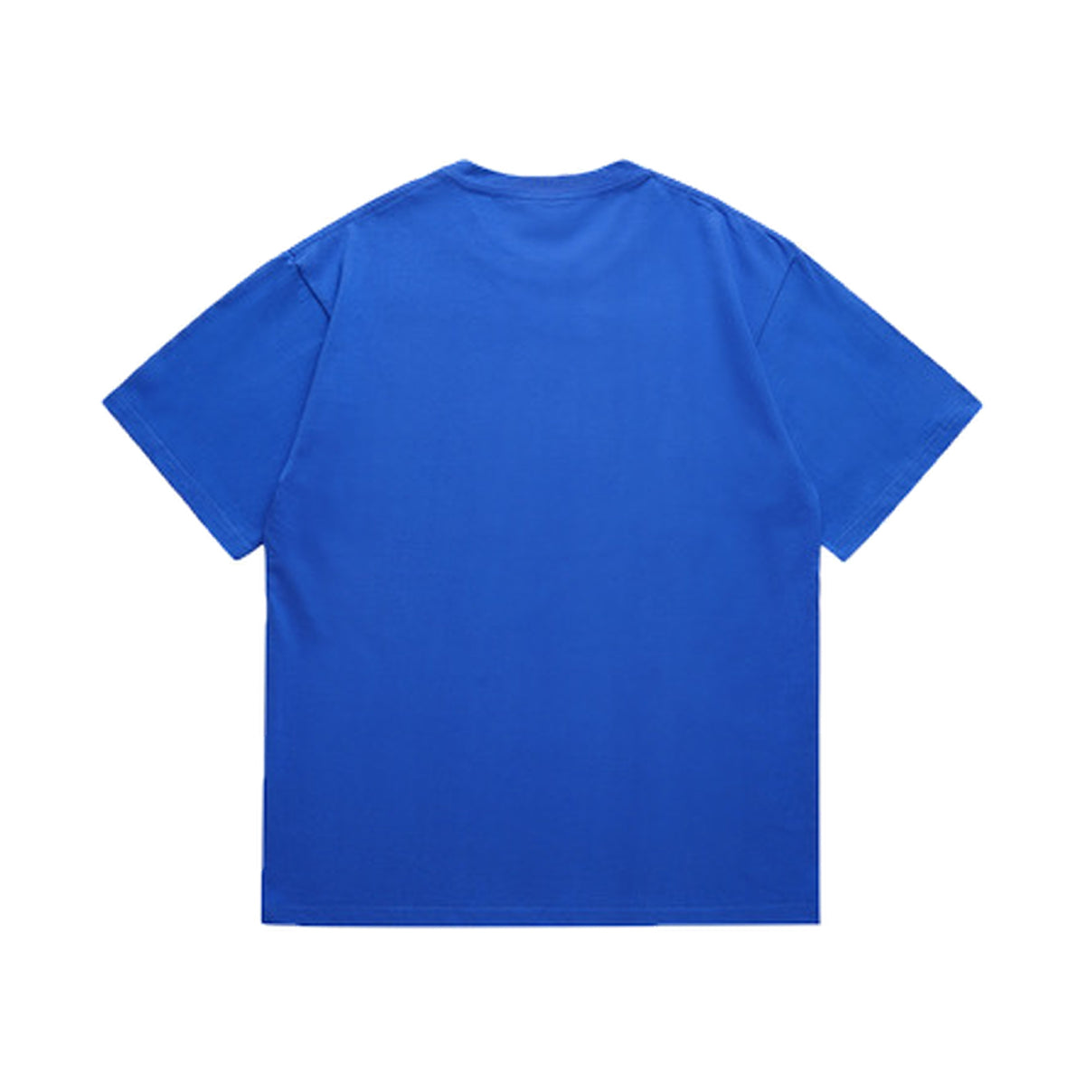 Royal Blue graphic T-shirt, plain back, back view