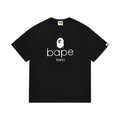 Black graphic T-shirt, white ape-head graphic above lowercase lettering and tokyo text, front view