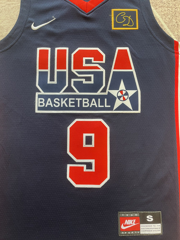 Navy USA Dream Team basketball jersey, front graphic detail