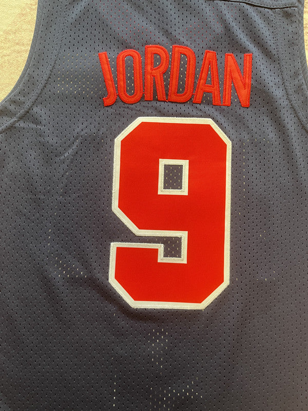 Navy USA Dream Team basketball jersey, back lettering and number detail