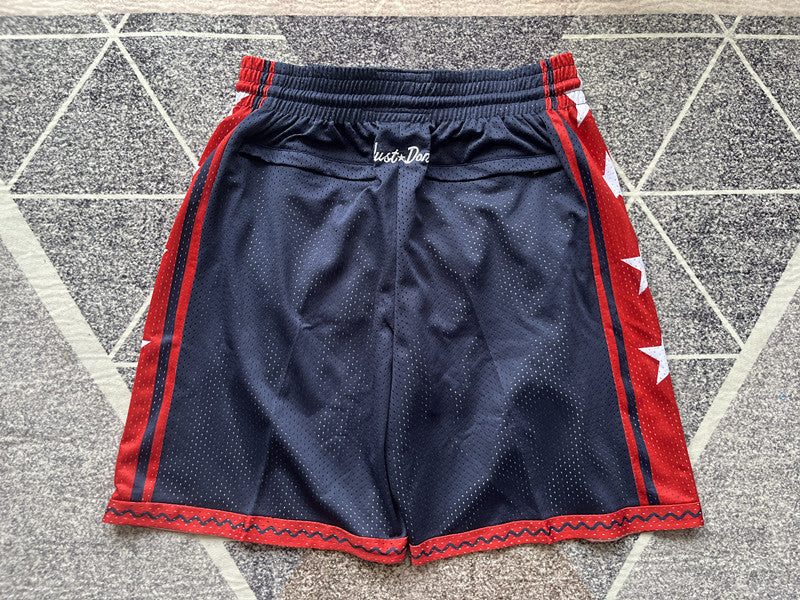 Navy USA Dream Team premium basketball shorts, full back view