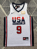 White USA Dream Team basketball jersey, full front view