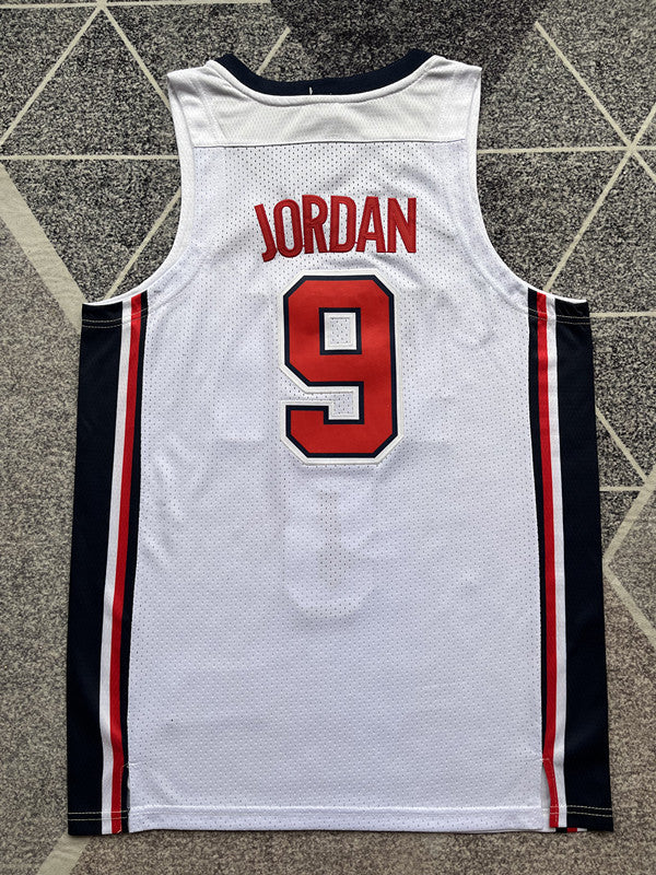 White USA Dream Team basketball jersey, full back view