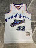 White Utah Jazz basketball jersey, full front view