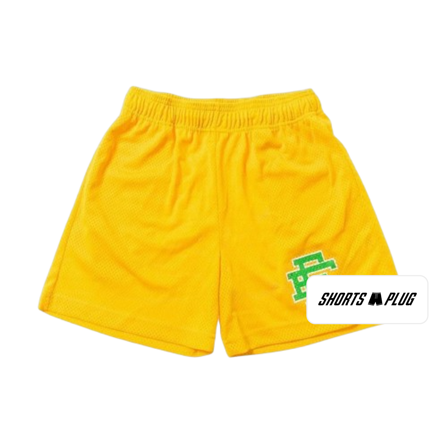 Varsity Gold mesh shorts - front product view